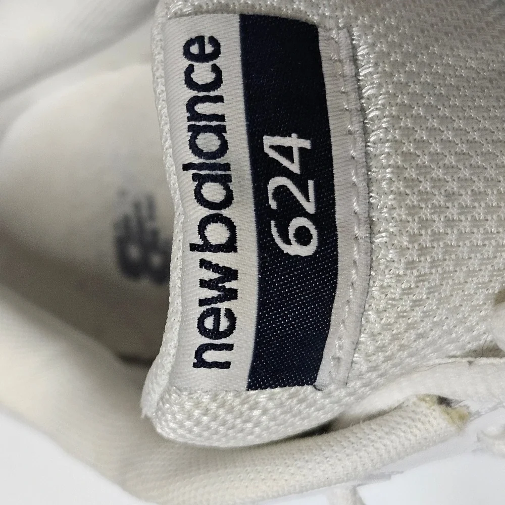 New Balance 624 Training Shoes Womens 9.5 White WX624WT2 Leather ABZORB Sneaker